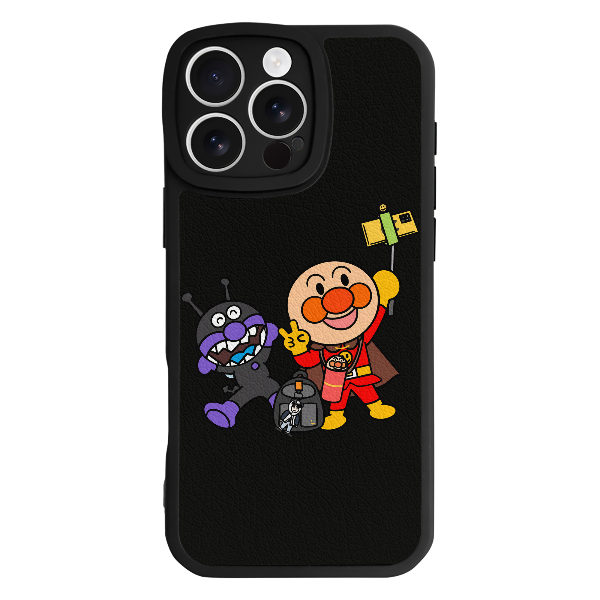 （画像用） アンパンマン Anpanman 【iPhone 16シリーズ対応】シリコンスマホケース（レザー調） 材質：シリコン